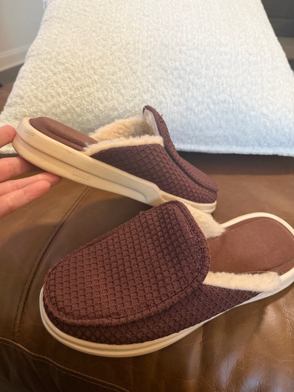Cozy Women's Slip-On Faux-Shearling Loafers in Brown